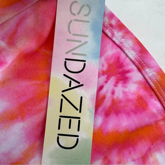 NWT Sundazed Beka Tie Dyed Underwire Bow Bikini Top D Cup Size 34D - Picture 9 of 10